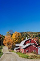 Rural barn in autumn, New Hampshire Fine Art Print