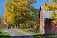 Rural barn, farm in autumn, New Hampshire Fine Art Print