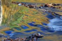 Fall Reflections in the Waters of the Lamprey River, New Hampshire Fine Art Print