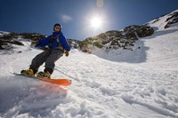 Snowboarder in Tuckerman Ravine, White Mountains National Forest, New Hampshire Fine Art Print