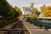 Scenic railroad at Weirs Beach, New Hampshire Fine Art Print