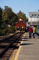 Scenic railroad at Weirs Beach in Laconia, New Hampshire Fine Art Print
