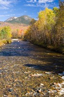 The Percy Peaks rise above Nash Stream, Stark, New Hampshire Fine Art Print