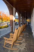 Front Porch of the Hanover Inn, Dartmouth College Green, Hanover, New Hampshire Fine Art Print