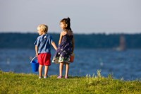 Children, Odiorne State Park, New Hampshire Fine Art Print