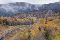 New Hampshire, White Mountains, Bretton Woods, Mount Washington Cog Railway trestle Fine Art Print