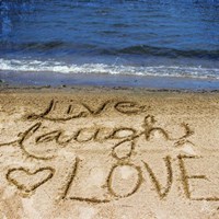 Live Laugh Love In The Sand Fine Art Print