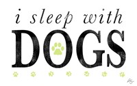 I Sleep with Dogs Framed Print