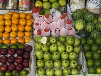 Fruits and Vegetables for Sale in the Central Market, Kandy, Central Province, Sri Lanka Fine Art Print