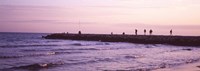 Jetty in the Sea, Barcelona, Spain Fine Art Print