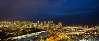Downtown Honolulu Lit-Up at Night, Oahu, Hawaii Fine Art Print