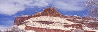 Snow Covered Cliff in Capitol Reef National Park, Utah Fine Art Print