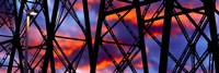 Trestles of a Railway Bridge at Sunset, Gaviota State Park, California Fine Art Print
