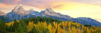 Sunrise Over Mountain Range, Grand Teton National Park, Wyoming Fine Art Print