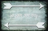 Choose Path - Go Own Way Framed Print