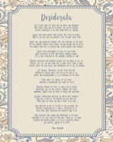 Desiderata Floral Frame Beige Fine Art Print