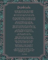 Desiderata Floral Frame Turquoise Fine Art Print