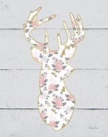 Floral Deer I Framed Print