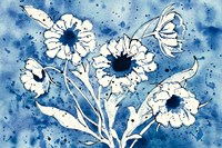 Batik Flowers Crop Fine Art Print