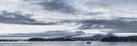 Fishing Boat and Mt Edgecumbe, Sitka, Southeast Alaska Framed Print