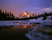 Picture Lake at Sunset, Cascade National Park, Washington Fine Art Print