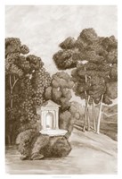 Sepia French Wall Paper I Fine Art Print