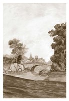 Sepia French Wall Paper III Fine Art Print