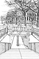 B&W City Scene VI Fine Art Print