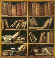 Scaffali con Libri di Musica Fine Art Print