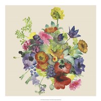 Watercolor Floral Spray I Fine Art Print