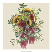 Watercolor Floral Spray IV Fine Art Print