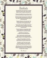 Desiderata Leaf Pattern Frame Light Fine Art Print