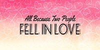 All Because Two People Pink Ombre Fine Art Print