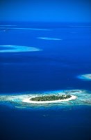 Aerial of Treasure Island Resort, Mamanuca Island Group, Fiji Fine Art Print