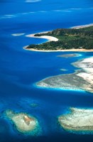 Aerial of Maolo Island, Mamanuca Islands, Fiji Fine Art Print