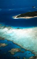 Aerial of Castaway Island, Mamanuca Islands, Fiji Fine Art Print