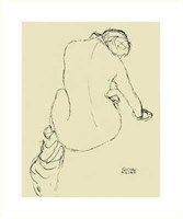 Seated Female Nude Study Fine Art Print