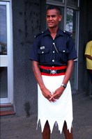 Police Officer, Sigatoka, Fiji Fine Art Print