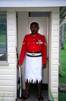 Guard, Former Government House, Suva, Fiji Fine Art Print