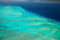 Malolo Barrier Reef and Malolo Island, Mamanuca Islands, Fiji Fine Art Print