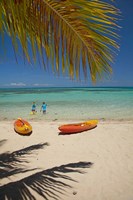Beach, Plantation Island Resort, Malolo Lailai, Fiji Fine Art Print