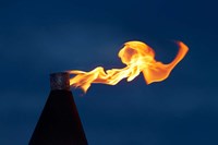 Flame on kerosene lantern, Crusoe's Retreat, Coral Coast, Viti Levu, Fiji Fine Art Print