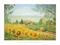 Campagna con Girasoli Fine Art Print