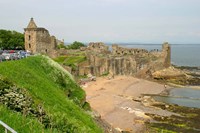 Coastline Beach and Ruins of St Andrews, Scotland Fine Art Print