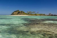 The turquoise waters of the blue lagoon, Yasawa, Fiji, South Pacific Fine Art Print