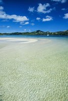 Turquoise water at the Nanuya Lailai island, the blue lagoon, Yasawa, Fiji, South Pacific Fine Art Print