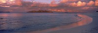 Island in the during sunset, Veidomoni Beach, Mamanuca Islands, Fiji Fine Art Print