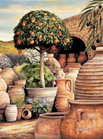 Orange Topiary Fine Art Print