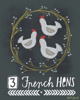 3 French Hens Framed Print
