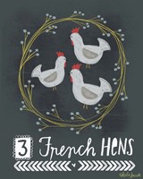 3 French Hens Fine Art Print